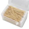 500PCS 6" Long Cotton Swabs with Wooden Sticks in Storage Box  Lint-Free, Absorbent Single-Tip Applicators for Makeup, Pet Care & Cleaning view 1