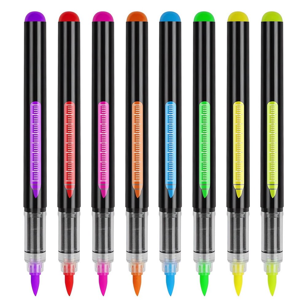 10pcs (10-Colors) Neon Face & Body Paint Marker Pen, Tattoo Painting Markers Pens for Skin, Glow in the Dark under UV Black Light, It Cannot Glow Directly in the Dark, Washable with Water