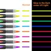 10pcs (10-Colors) Neon Face & Body Paint Marker Pen, Tattoo Painting Markers Pens for Skin, Glow in the Dark under UV Black Light, It Cannot Glow Directly in the Dark, Washable with Water view 2