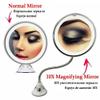 Stylebest 10X Magnifying Makeup Mirror with Light, Flexible Rotating Gooseneck Adjustable Height Suction Cup, Foldable Travel Mirror Wall Mounted, with 14 LEDs, for High Precision Makeup (White) view 4