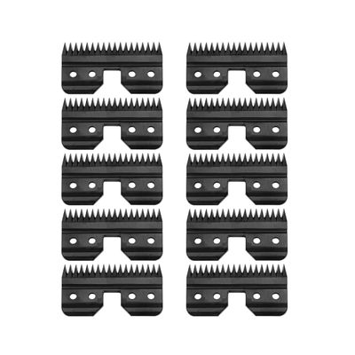 10pcs Black Fast Feed Ceramic Blades Replacement Blades, Compatible For OSTER, Fast Feed Clipper A5 Grooming Clippers Movable Blade