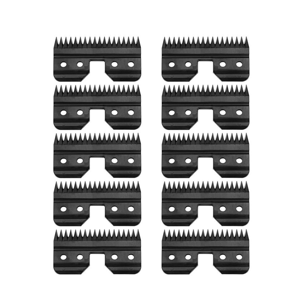 10pcs Black Fast Feed Ceramic Blades Replacement Blades, Compatible For OSTER, Fast Feed Clipper A5 Grooming Clippers Movable Blade