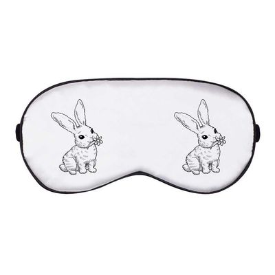 Azeeda 'Adorable Bunny with Flower' Sleep/Travel Eye Mask (EY00033976)