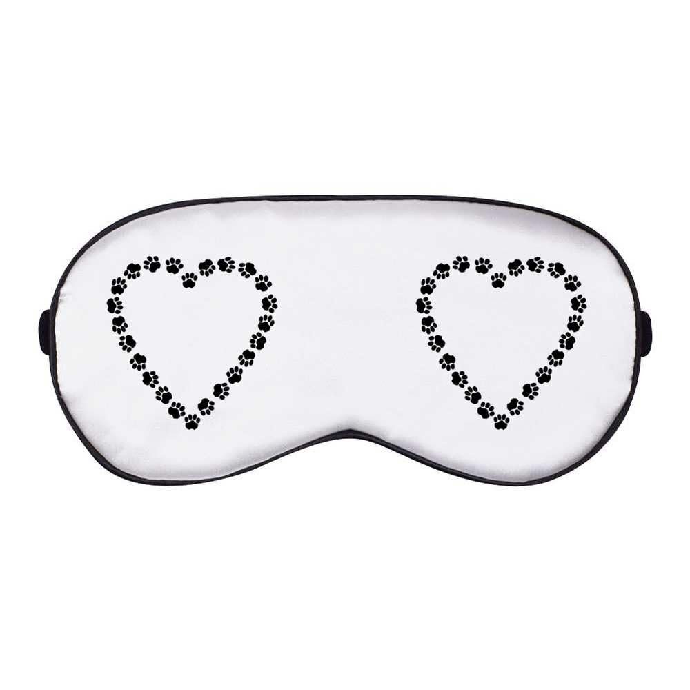Azeeda 'Heart Paws Shape' Sleep/Travel Eye Mask (EY00033983)