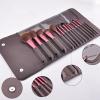 14PCS Makeup Brushes Set Foundation Powder Blush Eyeshadow Lip Make Up Brush Synthetic Hair with PU Leather Case view 2