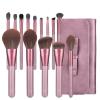 14PCS Makeup Brushes Set Foundation Powder Blush Eyeshadow Lip Make Up Brush Synthetic Hair with PU Leather Case view 3