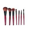 7 Pcs/set Red Makeup Brushes Set For Foundation Powder Blush Eyeshadow Lip Make Up Brush Multi-functional Beauty Tools view 1