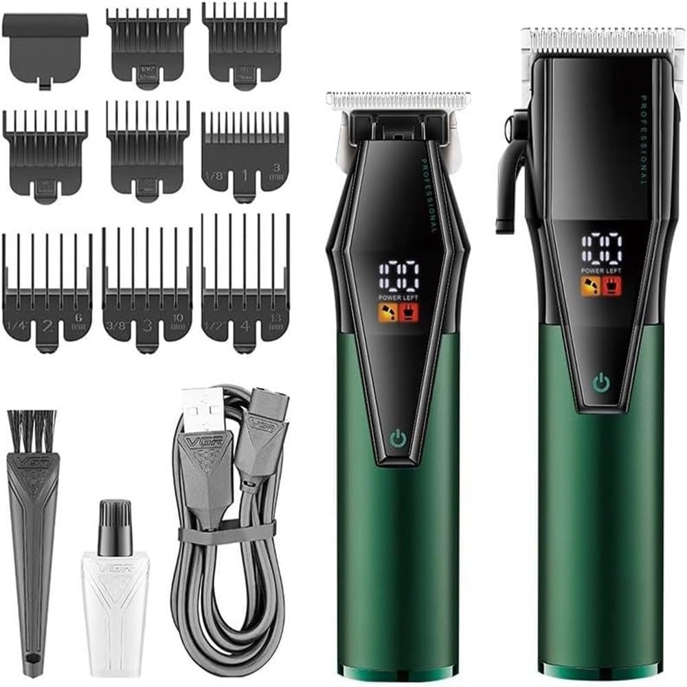YHNNH Hair Cutting Tool, Trimmer Professional Clipper Electric Haircut Cordless Machine Digital Display for Men