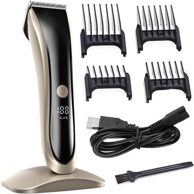 YHNNH Men's Hair Clippers, Professional Trimmers, Electric Adjustable Clippers, Rechargeable, with LCD Screen.