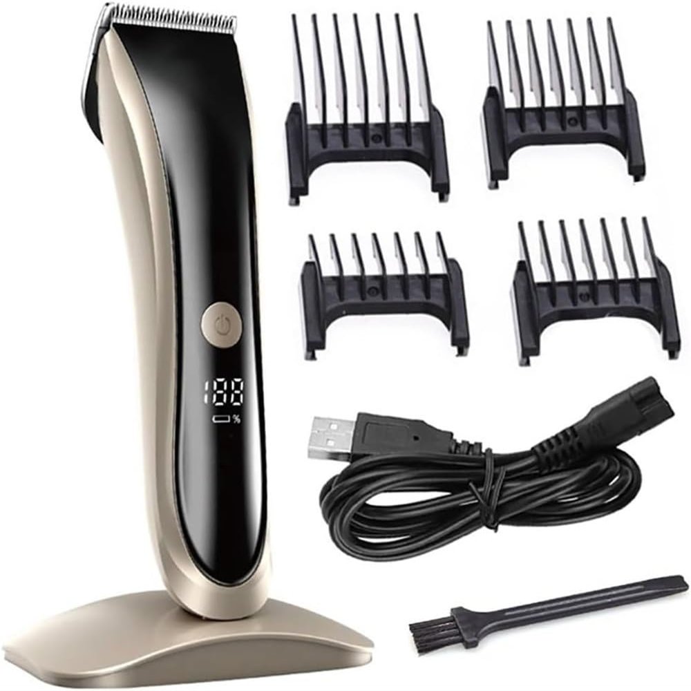 YHNNH Men's Hair Clippers, Professional Trimmers, Electric Adjustable Clippers, Rechargeable, with LCD Screen.
