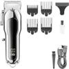 YHNNH Men's Hairdressing Tools, Professional Hair Clippers, Adjustable Cordless Electric Hair Clippers.(Silver) view 1
