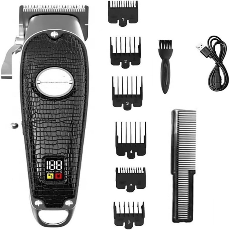 YHNNH Hair Cutting Tool, Barber Shop Professional Clipper for Men Rechargeable Beard Trimmer Electric Cutter Machine LCD Display