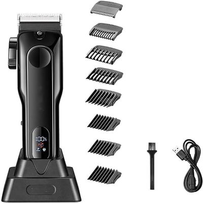 YHNNH Men's All-Metal Professional Hair Clipper, Rechargeable Beard Trimmer, Electric Hair Clipper