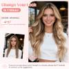 Hairro 6pcs Clip In Short Human Hair Extensions, Single Clip Design 100% Real Hair with Lace Weft, Seamless Thin Hairpieces Add Highlights, 14 Inch 36g #2R Dark Brown view 2