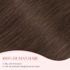 Hairro 6pcs Clip In Short Human Hair Extensions, Single Clip Design 100% Real Hair with Lace Weft, Seamless Thin Hairpieces Add Highlights, 14 Inch 36g #2R Dark Brown view 4