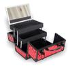 PNAWLLCF Cosmetic Case Professional Portable Two-layer Aluminum Suitcase Insert Storage Nail Box view 4