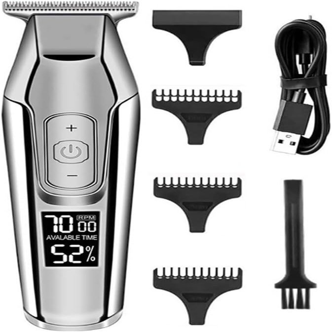 YHNNH Professional Hair Clipper with Adjustable Speed LED LCD Display, Digitally Sculpted Men's Beard Trimmer