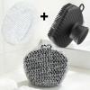 2 Pcs African Net for RamPula Face Scrubber, Facial Exfoliation Sponge Exfoliating Shower Scrubber Skin Smoother, Nylon African Face Sponge Net Great for Daily Use - White view 3