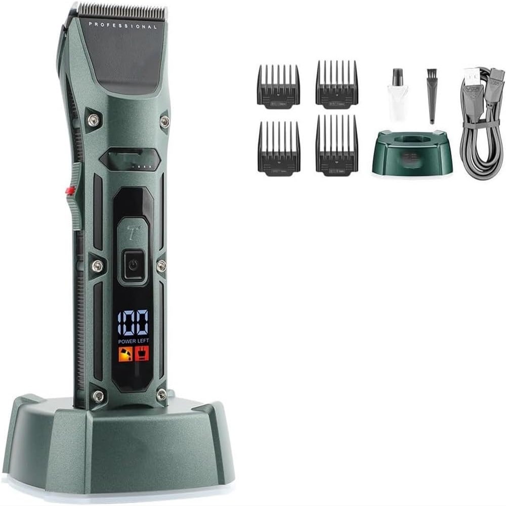 YHNNH Hair Cutting Tool, Trimmer Cordless Machine Professional Clipper Electric Barber Digital Display for Men