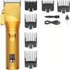 YHNNH Men's Hairdressing Tools, Professional Electric Hair Clippers, Rechargeable Hair Clippers, Electric Pomade Clippers(Silver) view 2