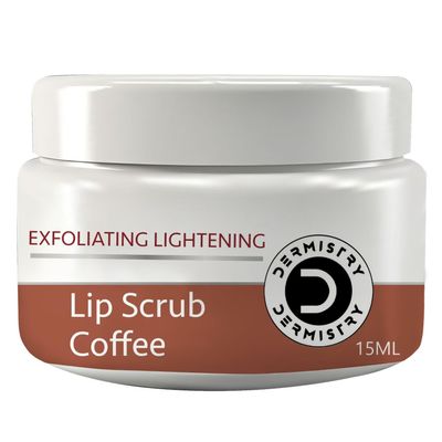 Exmistry Coffee Lip Scrub, Exfoliating and Lightening Treatment with Sugar, Hydrating and Moisturizing Formula, 15ML