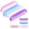 IDEANATEGRATE 8pcs Mini Nail Dust Brush - Double Edge Nail Cleaning Brush For Fingernail Care Dust Remover - Portable Scrubber For Manicure Salon Use White/Pink/Blue/Purple view 1