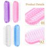 IDEANATEGRATE 8pcs Mini Nail Dust Brush - Double Edge Nail Cleaning Brush For Fingernail Care Dust Remover - Portable Scrubber For Manicure Salon Use White/Pink/Blue/Purple view 3