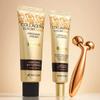 3W CLINIC Collagen & Luxury Gold Premium Wrinkle Solution 3pc Skincare Set (Cream 50ml + Eye Cream 40ml + Gold Massager Tool). For Wrinkle Reduction, Moisturizing and Nourishing Skin. Made in Korea view 3