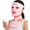 AmazValue LED Light Therapy Mask for Face and Neck  Red 630nm, Blue 415nm & Near-Infrared 830nm Light  Anti-Aging, Wrinkle Reduction, Skin Firming, and Radiance-Boosting Home Skincare Device view 1
