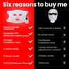 AmazValue LED Light Therapy Mask for Face and Neck  Red 630nm, Blue 415nm & Near-Infrared 830nm Light  Anti-Aging, Wrinkle Reduction, Skin Firming, and Radiance-Boosting Home Skincare Device view 3