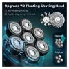 Fit for 5-in-1 Electric Shaver Kit for Men - 7D Floating Cutter Head, Rechargeable,Beard Trimmer view 4