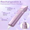 VEGITERIA Electric Razors for Women 2 in 1 Bikini Trimmer for Women Cordless Dry/Wet Use Electric Shaver for Pubic Hair, Armpit, Facail Hair Removal, Waterproof Pearl Purple view 4