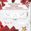 10Pcs Christmas Face Glitter Freckles, Colorful Snowflake Stickers Temporary Tattoos, Waterproof Sparkle Makeup Patches for Winter Birthday Christmas Party Favors Freckle Makeup view 2