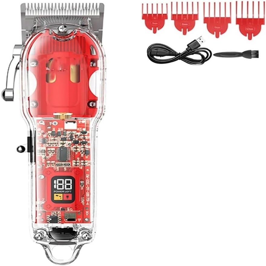 YHNNH Hair Cutting Tool, Adjustable Cordless Powerful Clipper Rechargeable Trimmer for Men Barber Professional Electric Beard