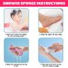 4Pcs Exfoliating Bath Sponge, Super Soft Exfoliating Sponge for Shower, Reusable Dead Skin Remover for Adults Children and Women Dead Skin Remover view 3