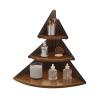 ACJSDGL Small 3-Tier Corner Countertop Organizer Shelf - Acrylic Tree Shape Design Walnut Finish Countertop for any little girls room Study Dorm Home view 1
