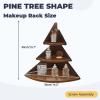 ACJSDGL Small 3-Tier Corner Countertop Organizer Shelf - Acrylic Tree Shape Design Walnut Finish Countertop for any little girls room Study Dorm Home view 2