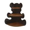 ACJSDGL 3-Tier Small Corner Shelf Stand - Cute Bear Shape Dark Brown shape Acrylic Frame Countertop Organizer for Living Room Bedroom Office Children's Room view 1