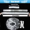 100PK 50cm/20in Large Disposable Shower Caps Waterproof Hair Bath Caps for Women Men Girls Travel Spa Hotel Home Use Salon - Multi-Purpose Elastic Plastic Shower Caps, Essentials Accessories view 4