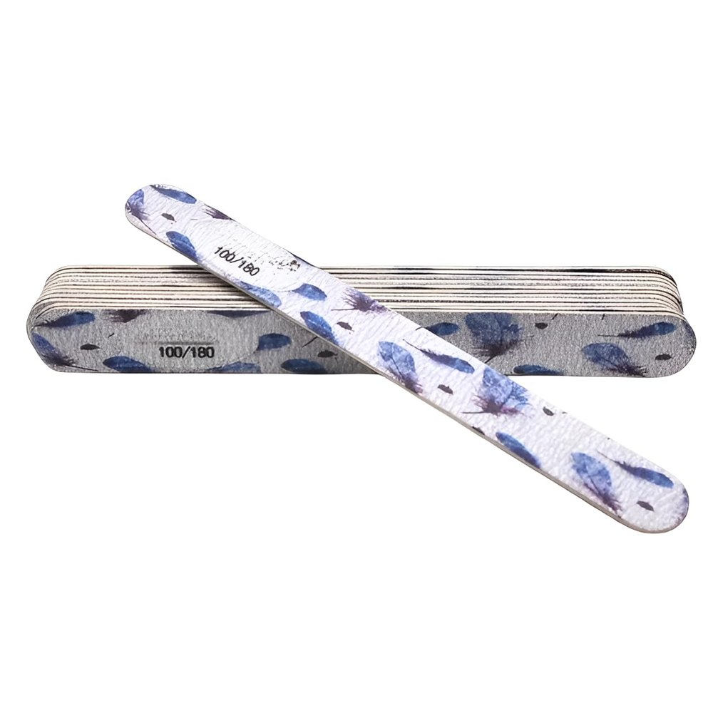 50Pcs Wood Nail File Set Multi Grit 100/120/150/180/240 Emery Boards Professional Manicure Tools for Nail Shaping and Buffing (09)