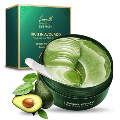 Eakroo 60 PCS Avocado Under Eye Patches, Eye Masks for Dark Circles and Puffiness, Moisturizing Eye Mask Skincare, Eye Patches for Women, Improving Eye Skin Dryness, Reduce Fine Lines and Wrinkles