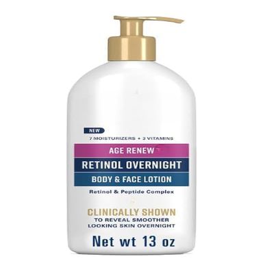 ~_ Age Renew Retinol Overnight Moisturizer- Smoother Skin, Face & Body, 13 oz (pack of 1), White