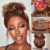 Daules Hidden Strap 360 Lace Frontal Human Hair Wigs P4/27 Deep Wave Ombre Highlight HD Transparnet 360 Full Lace Frontal Wig Deep Curly Pre Plucked with Baby Hair Bleached Konts 180% Density 28 Inch view 2