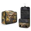 YPPAHHHH Hanging Toiletry Bag for Women Men Travel Funny Dog Sunflowers Makeup Organizer with Compartments, Waterproof Portable Cosmetic Bag with Hook and Handle view 1