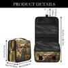 YPPAHHHH Hanging Toiletry Bag for Women Men Travel Funny Dog Sunflowers Makeup Organizer with Compartments, Waterproof Portable Cosmetic Bag with Hook and Handle view 3