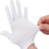 12 Pcs (6 Pair) White Cotton Gloves for Dry Hand Moisturizing Cosmetic Eczema Hand Spa and Coin Jewelry Inspection, Checking Gloves,Serving Gloves Stretchable Lining Gloves Moisturizing Gloves view 2