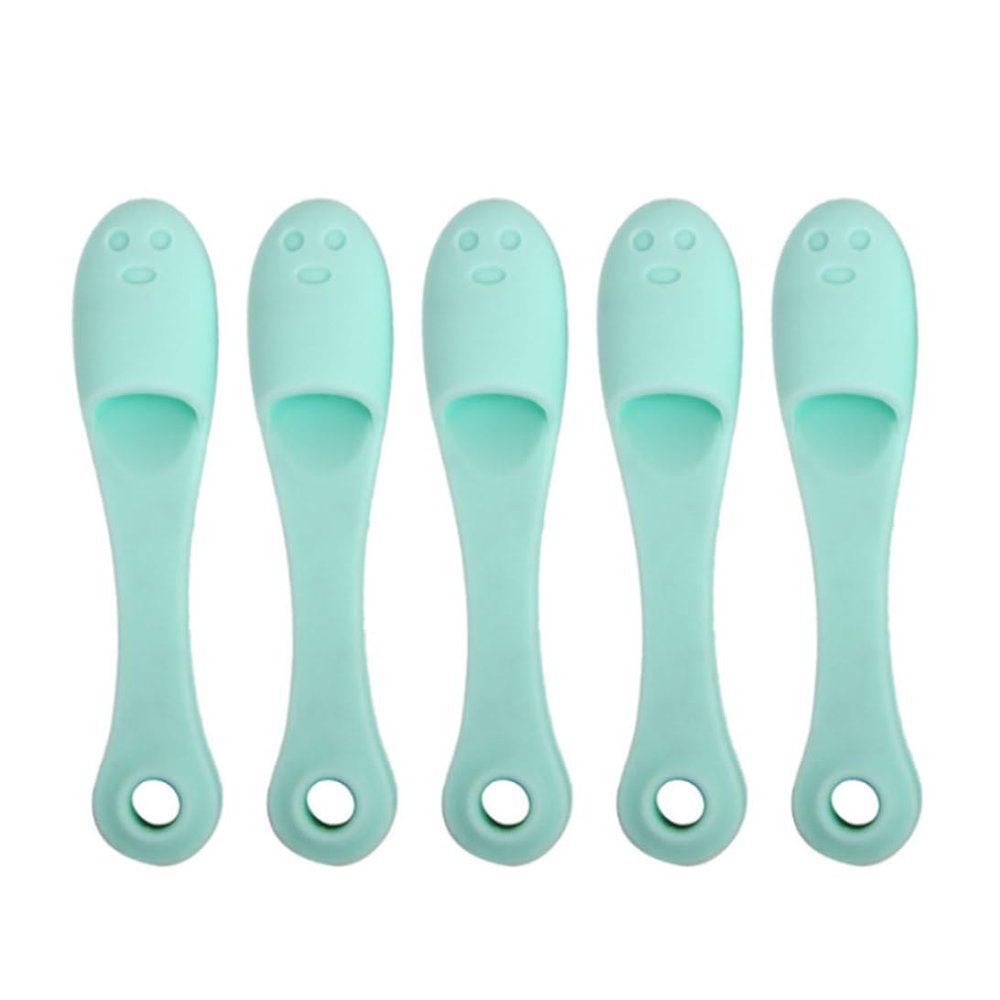 5PCS Manual Face Scrubber Silicone Nose Brush Face Scrubber Manual Blackhead Remover Exfoliator Finger Pad Nose Pore Wash Skin Care Beauty Tool