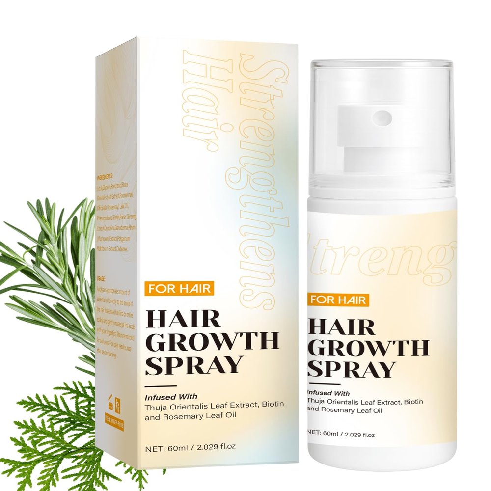Hair Growth Spray, Hair Growth Oil Spray, with Biota Orientalis, Rosemary Oil & Biotin, Strengthens Hair Roots, Prevent Hair Thinning & Hair Loss, Thicker Fuller Hair for Women Men (4.04 Fl.oz)