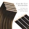 WENNALIFE 3.15 inch Wide Tape in Hair Extensions Human Hair, Tape in Weft view 4