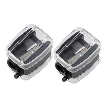 Portable Makeup Pencil Sharpener for Lip Liner Eyebrow Pencils Single Hole with Clear Lid Beauty